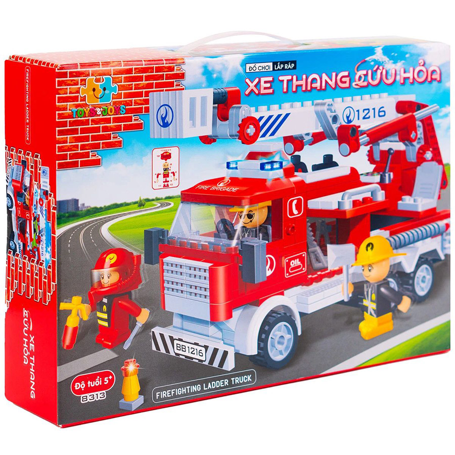 Đồ Chơi Lắp Ráp Xe Thang Cứu Hỏa - Firefighting Ladder Truck