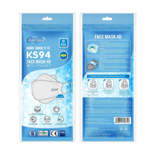 Khẩu Trang 4D KS94 Kim Sora 4 Lớp