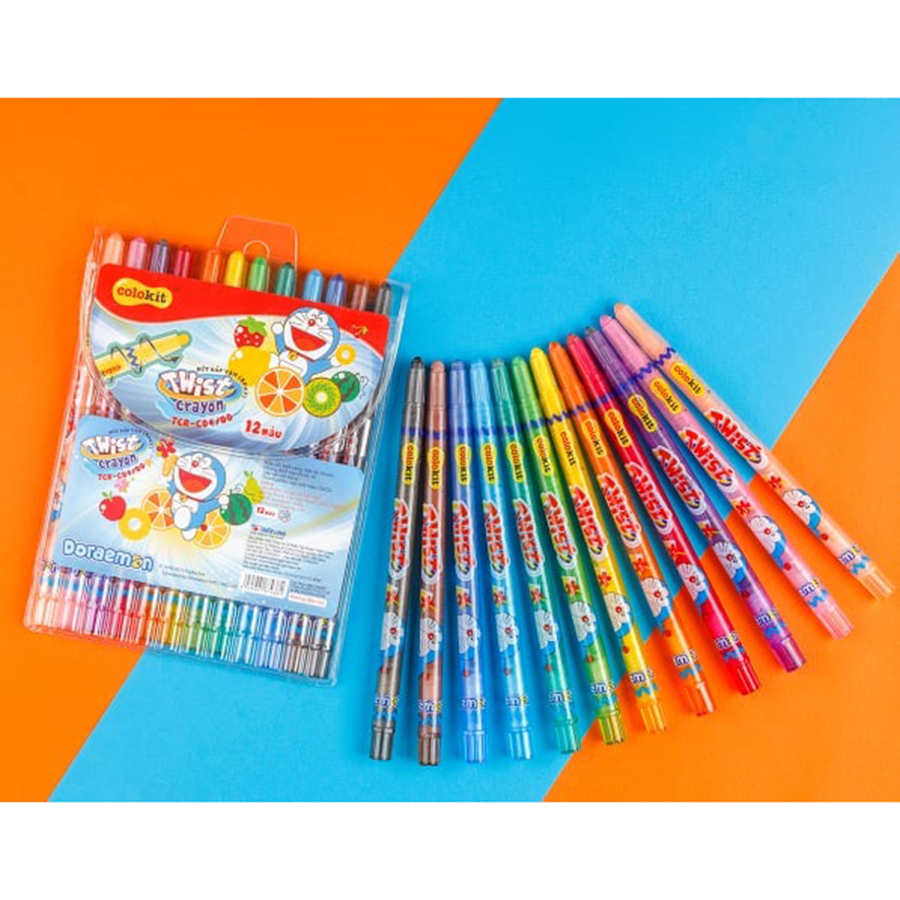Vỉ Bút Sáp Vặn Thiên Long TCR-C05/DO 18 Màu