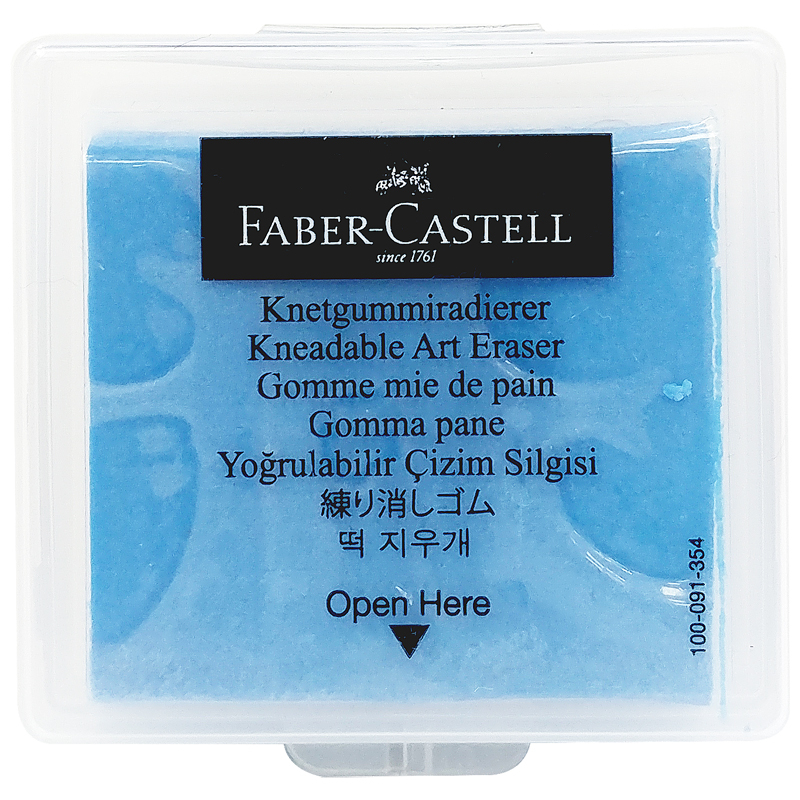 Tẩy Chì Đất Sét Màu Faber Castell RD/YL/BU Hộp Nhựa