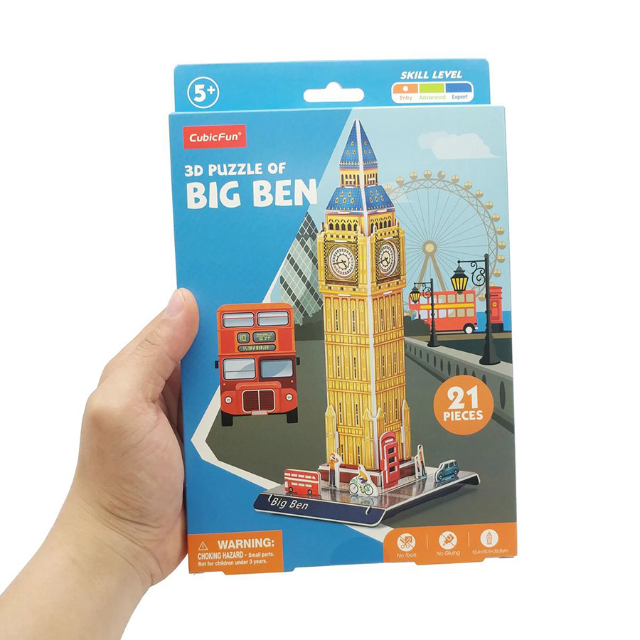 Đồ Chơi Trẻ Em Xếp Hình 3D Mini - Đồng Hồ Big Ben W3196H