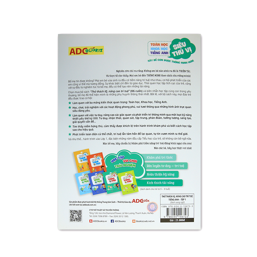 Thử thách IQ, nâng cao trí tuệ - Tiếng Anh - tập 1