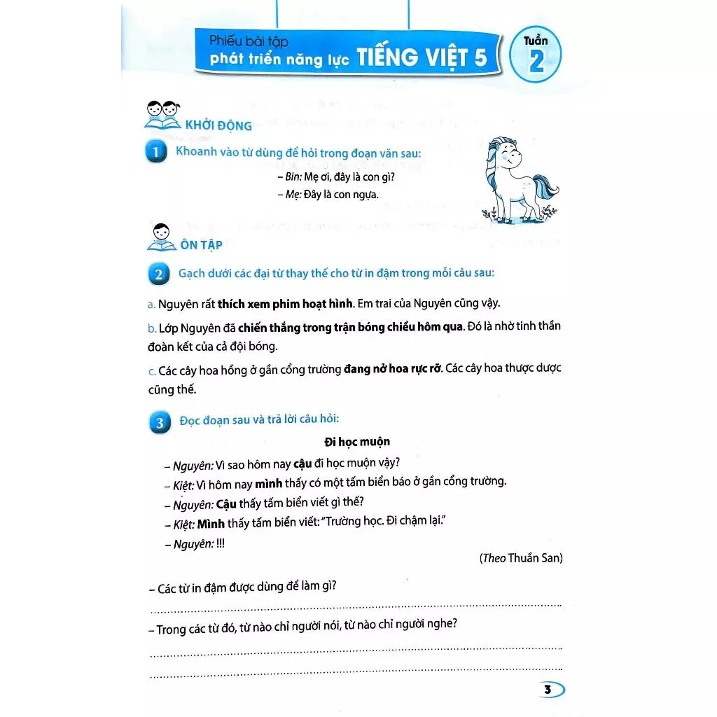 Phiếu Bài Tập Phát Triển Năng Lực Tiếng Việt 5