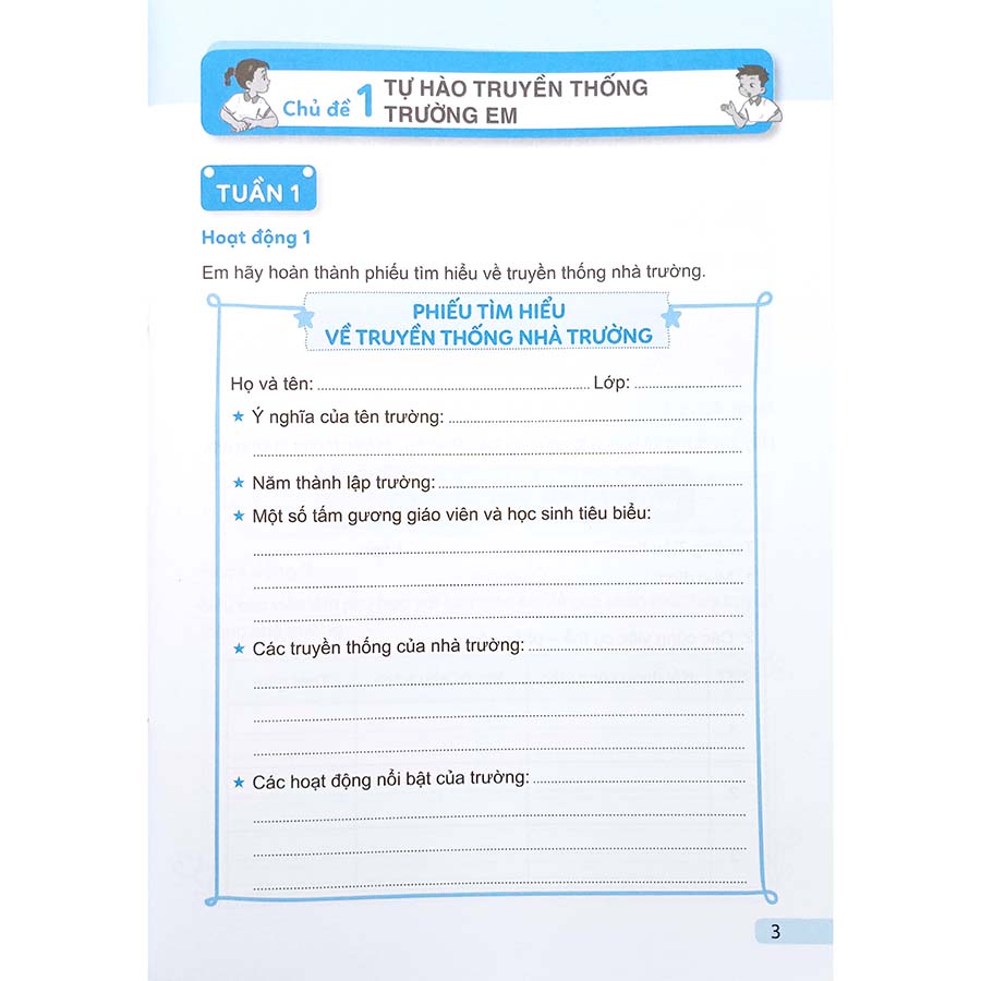 Vở Thực Hành Hoạt Động Trải Nghiệm Lớp 5 (Cánh Diều)