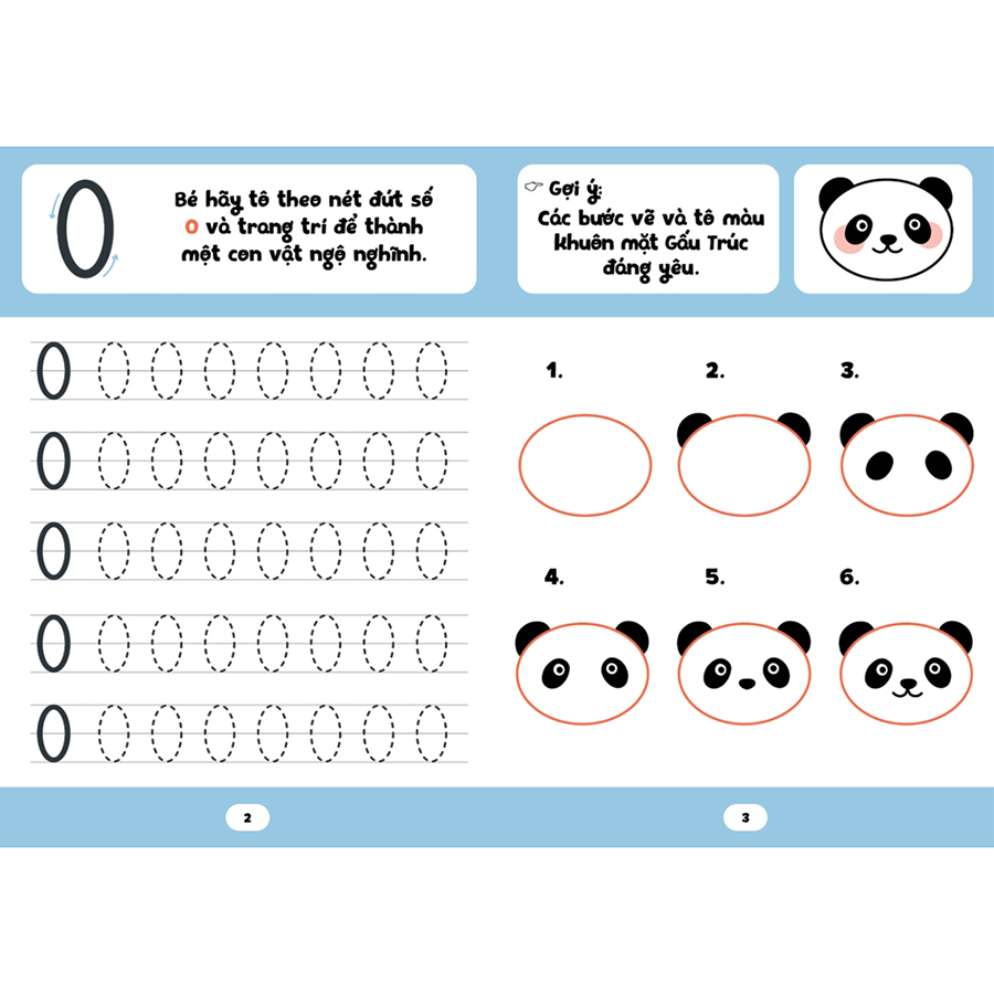 Bé Tập Tô Phát Triển Tư Duy - Thuộc Số Nhanh - Vẽ Tranh Đẹp