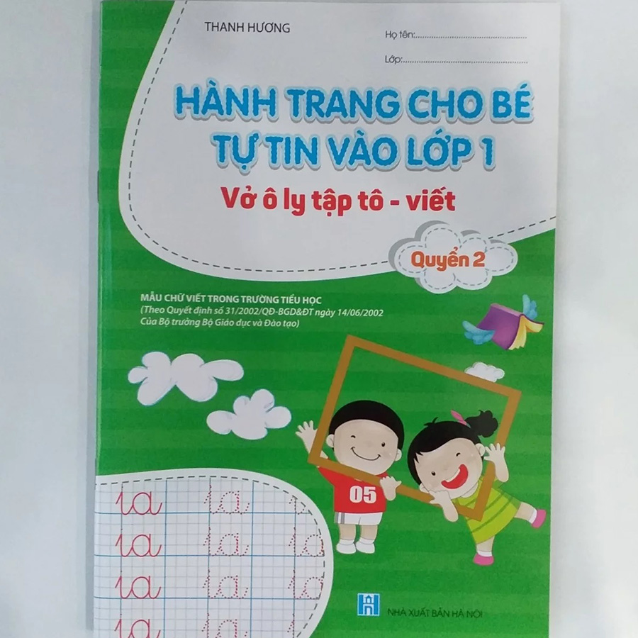 Hành Trang Cho Bé Tự Tin Vào Lớp 1 - Vở Ô Li Tập Tô Viết Quyển 2