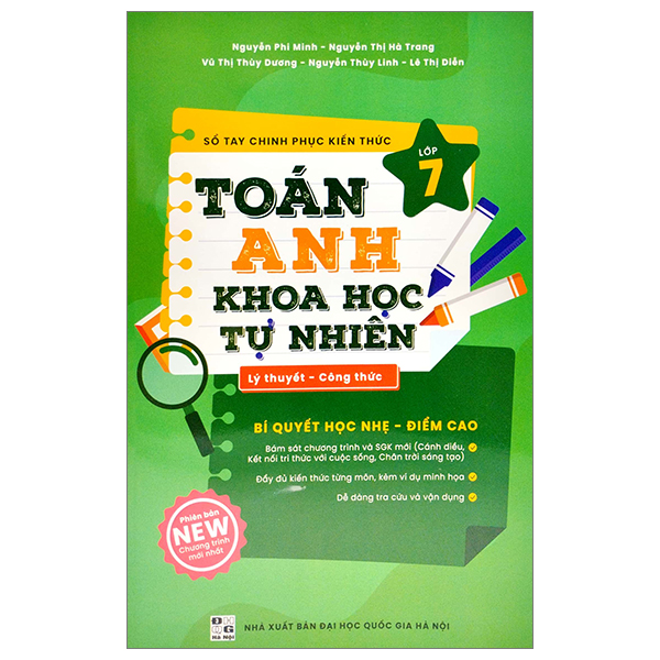 Sổ Tay Chinh Phục Kiến Thức Môn Toán, Tiếng Anh, Khoa Học Tự Nhiên Lớp 7