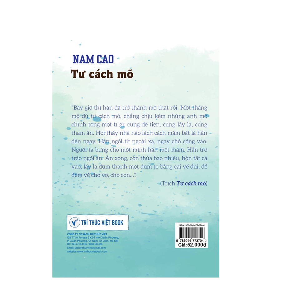 Danh Tác Văn Học Việt Nam - Tư Cách Mõ Và Những Chuyện Khác