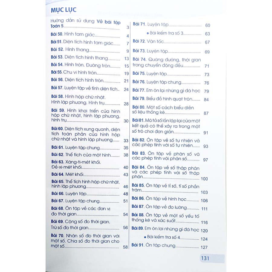 Vở Bài Tập Toán Lớp 5 Tập 2 (Cánh Diều)
