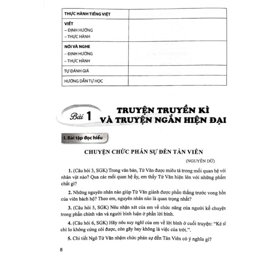 Bài Tập Ngữ Văn Lớp 12 Tập 1 (Cánh Diều)