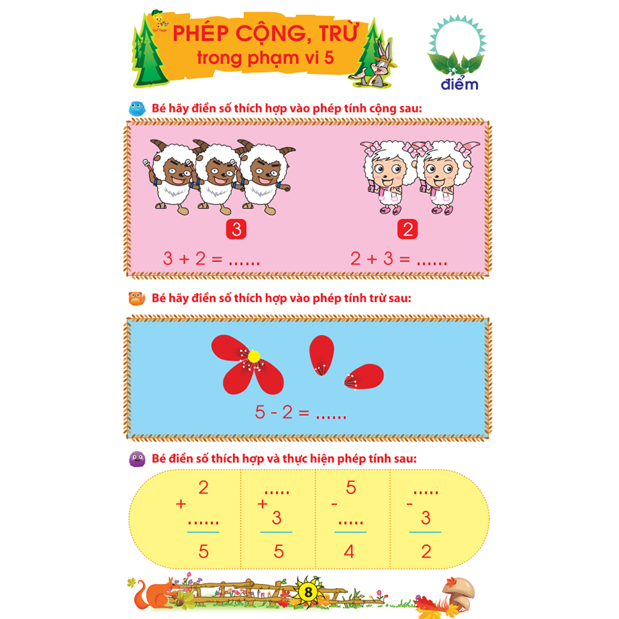 Bé Chuẩn Bị Vào Lớp 1 - Vở Bé Làm Toán Phát Triển Trí Tuệ Dành Cho Bé Từ 5 -6 Tuổi