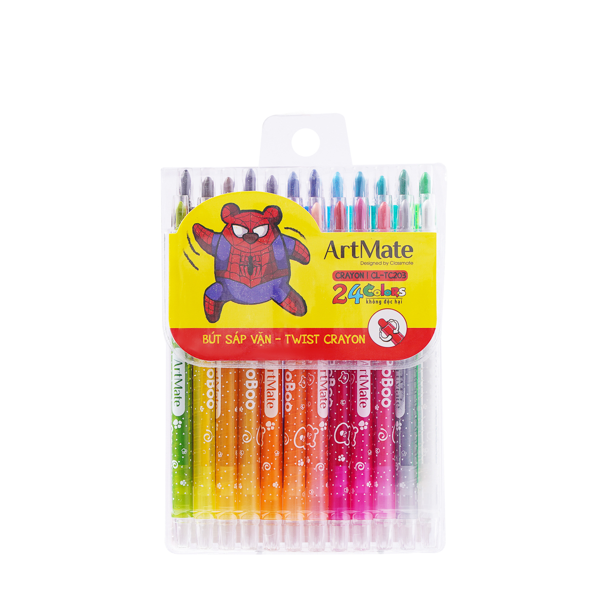 Bút Sáp Vặn ArtMate 24 Màu CL-TC203