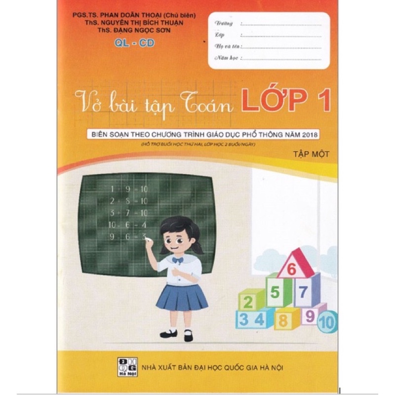 Vở Bài Tập Toán Lớp 1 Tập 1 (Cánh Diều)