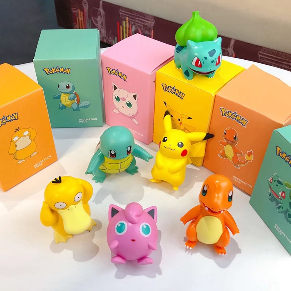 Tượng Nhựa Kèm Hộp Giấy Pokemon Psyduck Dễ Thương