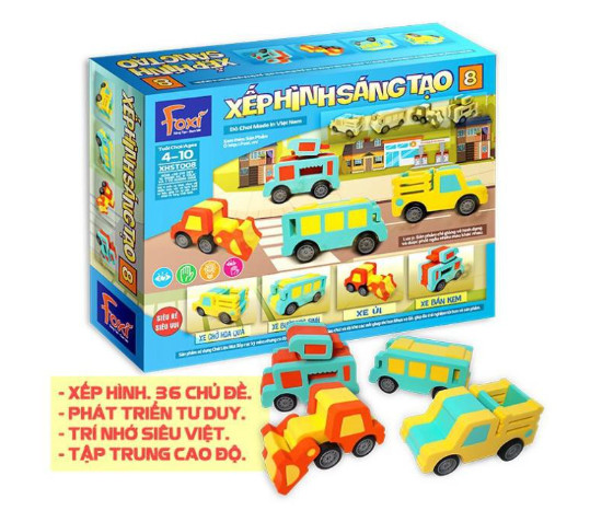Đồ Chơi Foxi Xếp Hình Sáng Tạo 8