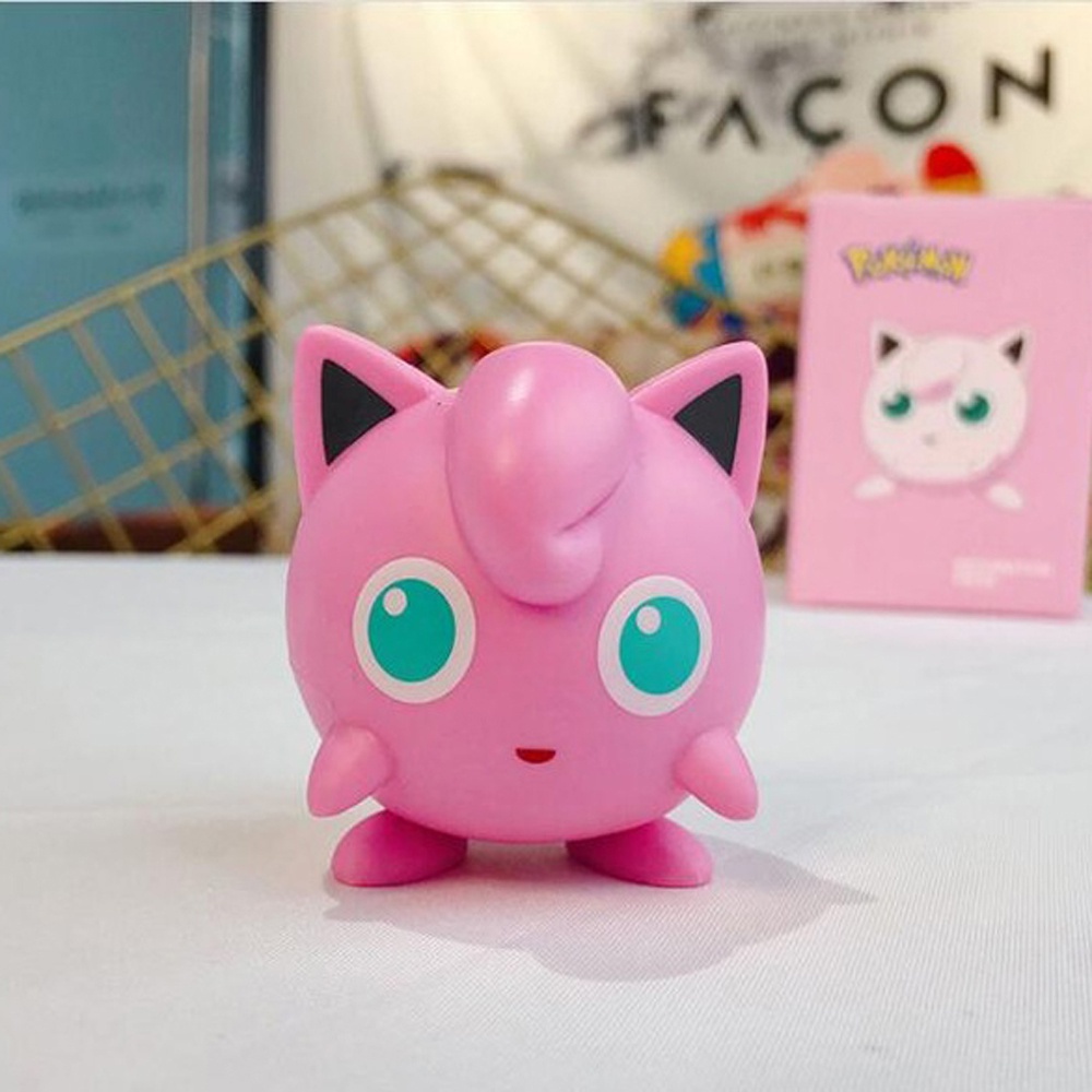 Tượng Nhựa Kèm Hộp Giấy Pokemon Jigglypuff Dễ Thương