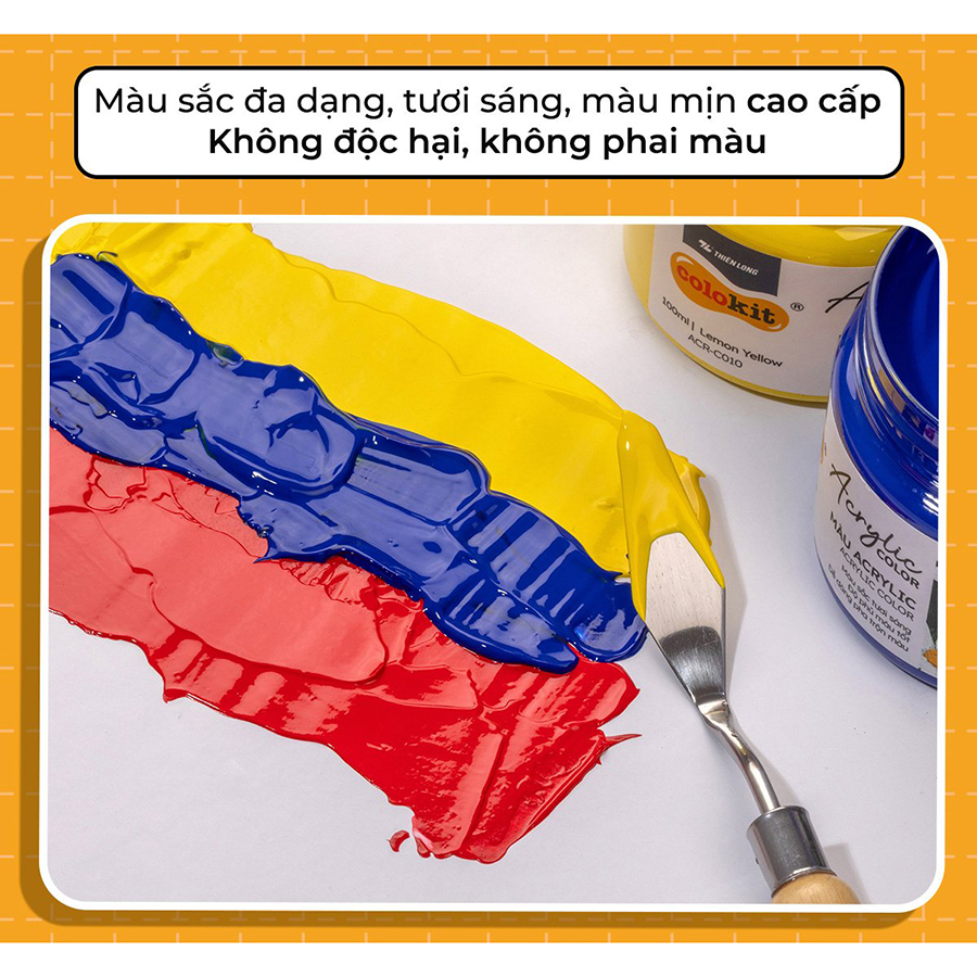 Màu Acrylic Colokit ACR-C010 100ml Vàng