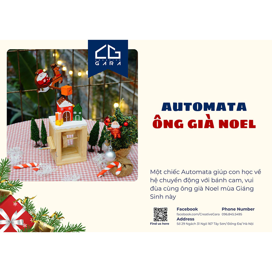 Đồ Chơi Lắp Ghép Thủ Công Automata Ông Già Noel SPTM10