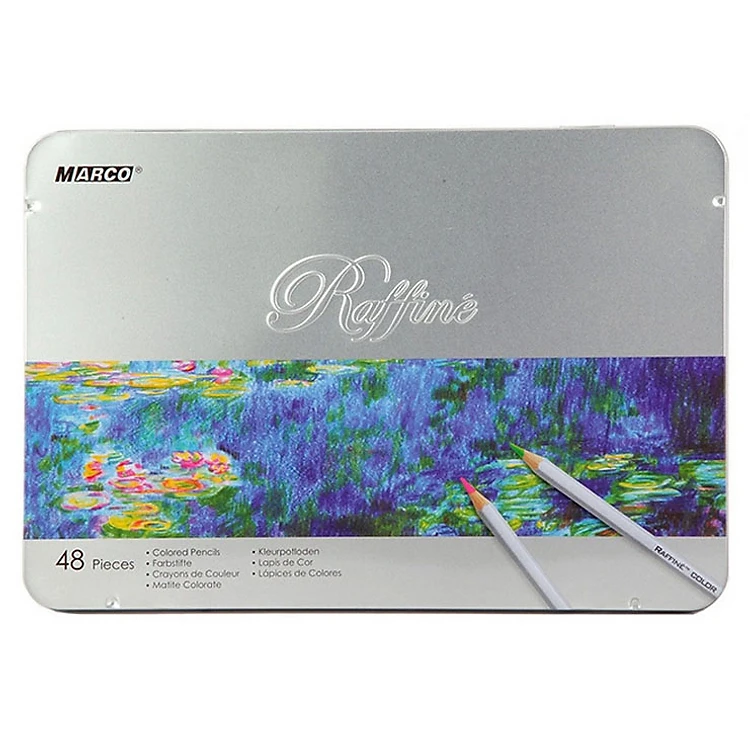Bộ Bút Chì Marco Raffine 48 Màu 7100-48TN Cao Cấp Hộp Thiếc
