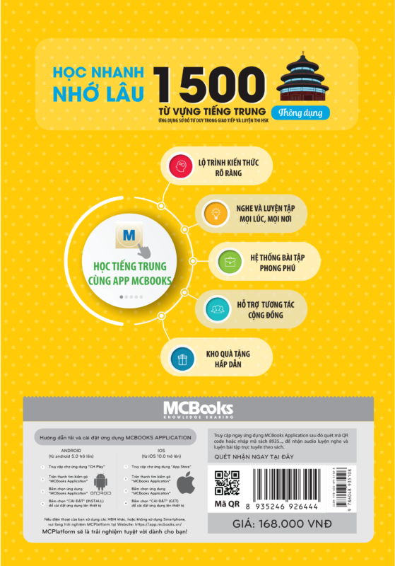 Học Nhanh Nhớ Lâu 1500 Từ Vựng Tiếng Trung Thông Dụng