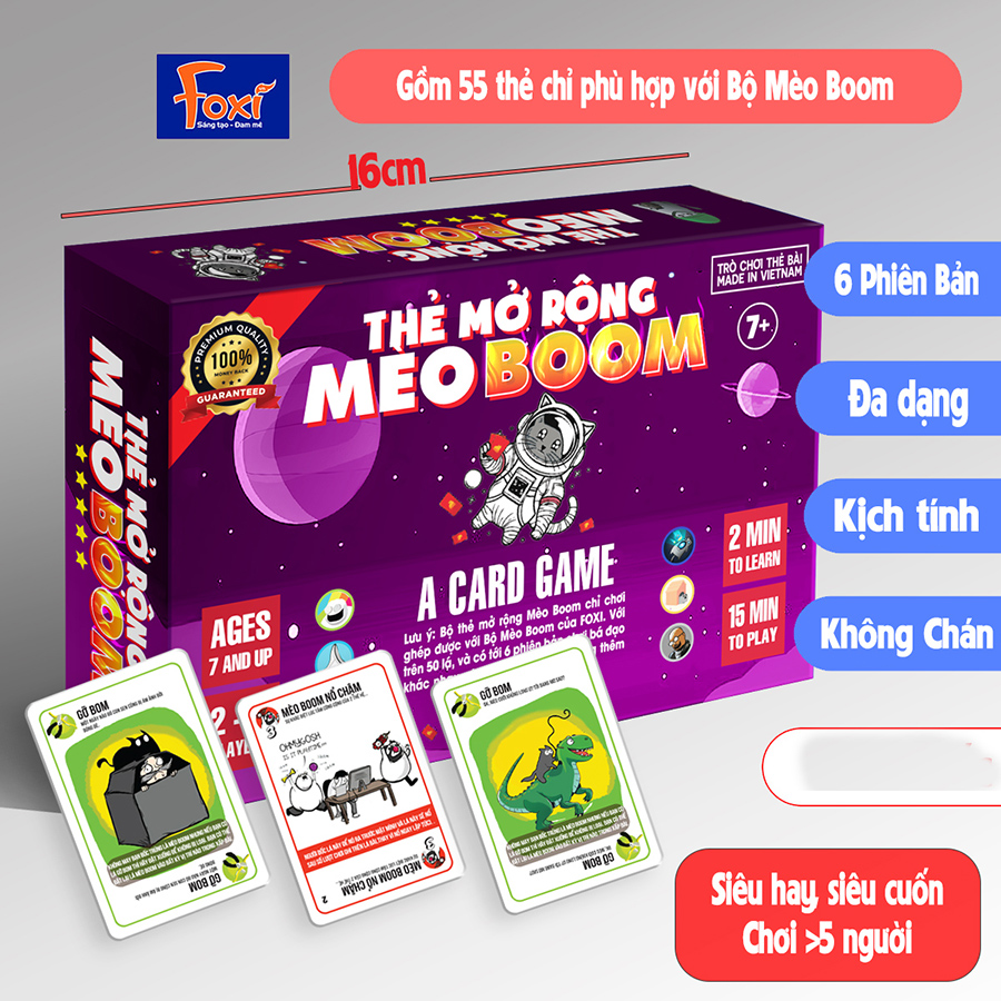 Đồ Chơi Foxi Thẻ Mở Rộng Mèo Boom