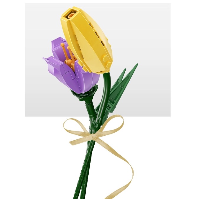 Đồ Chơi Xếp Hình Hoa Tulip Vàng Tím Dịu Dàng-Sembo-601255