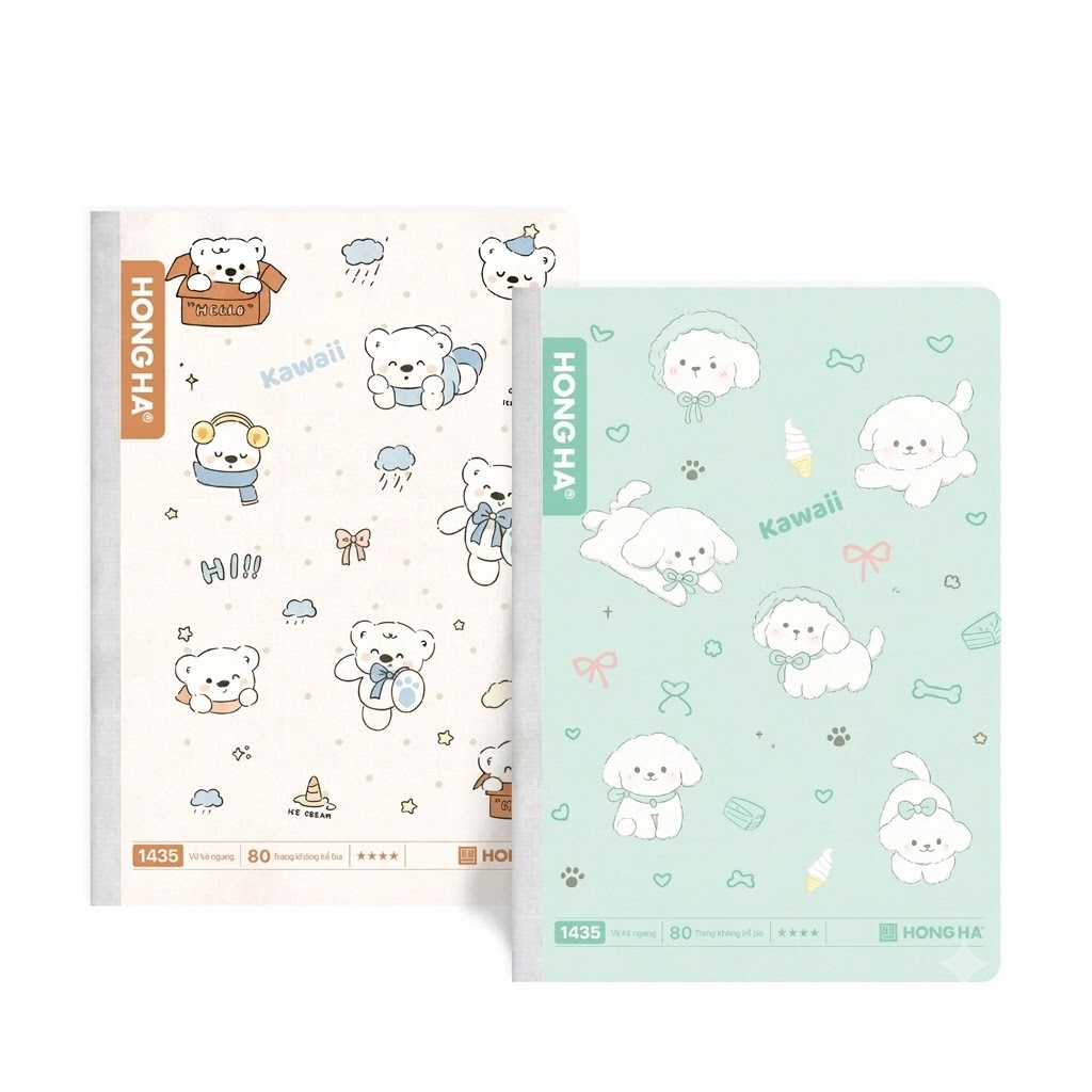 Vở Kẻ Ngang Hồng Hà Study Kawaii 1435 80TR