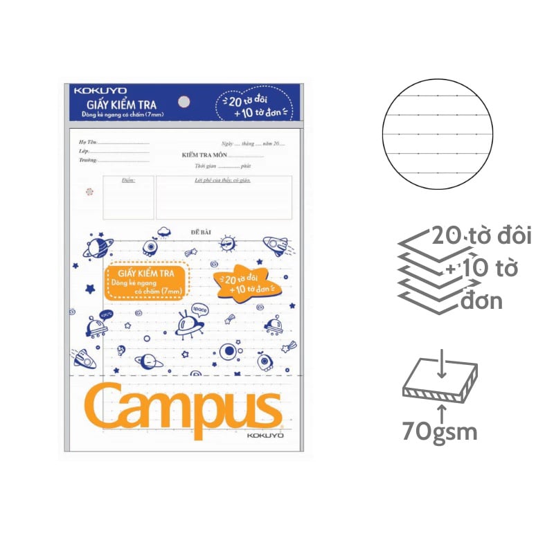Giấy Kiểm Tra Cấp 2 Có Chấm 6105