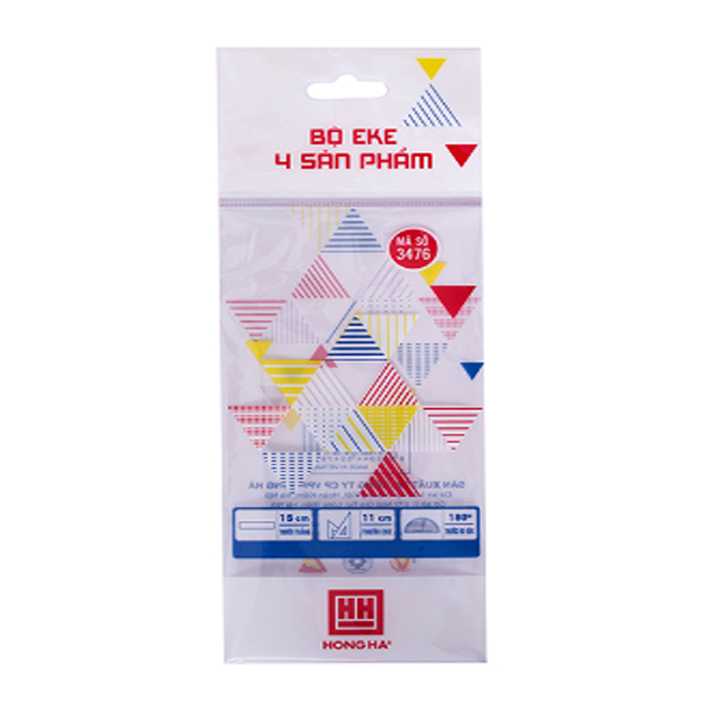 Bộ Thước Eke Hồng Hà 3476