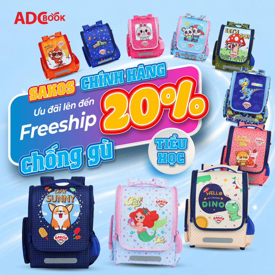 Balo Chống Gù SAKOS Tiểu Học Kid Jolly - Dành Cho Học Sinh Cấp 1