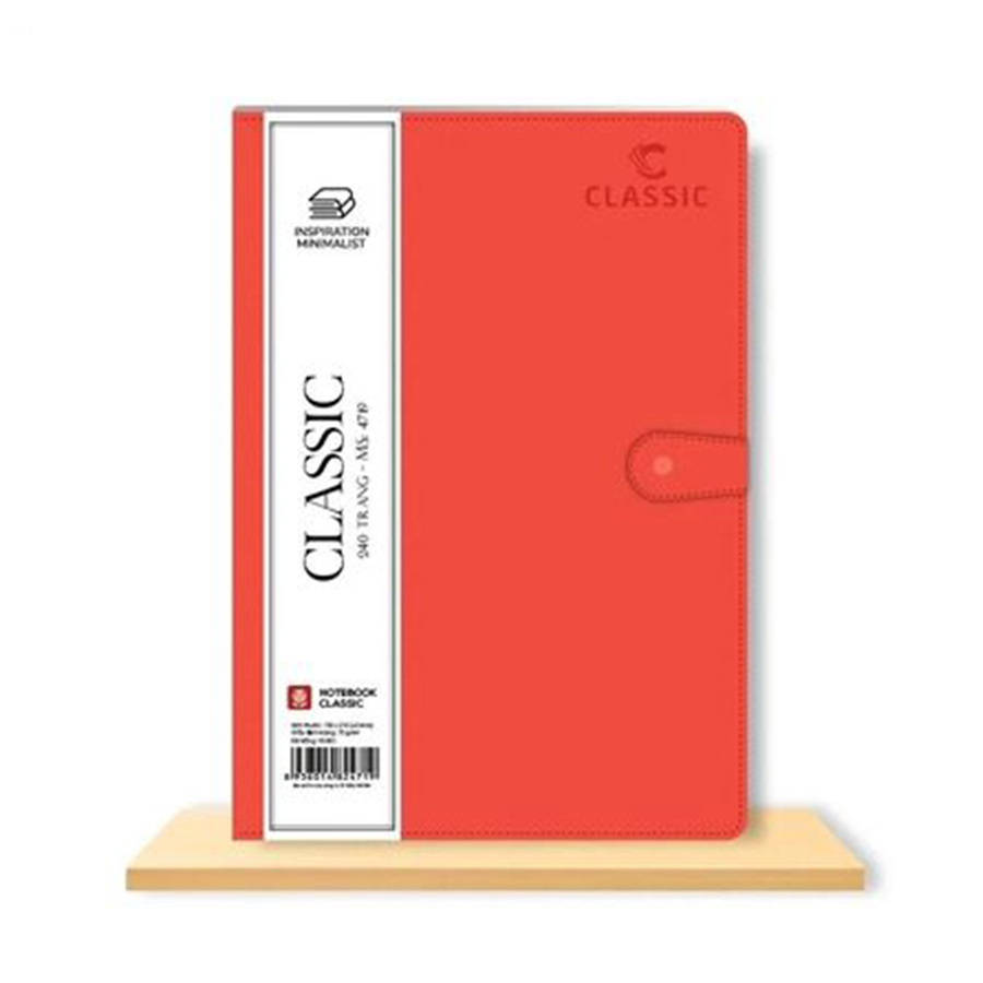 Sổ Da Hải Tiến Khuy Bấm Classic 8 4764 240Tr