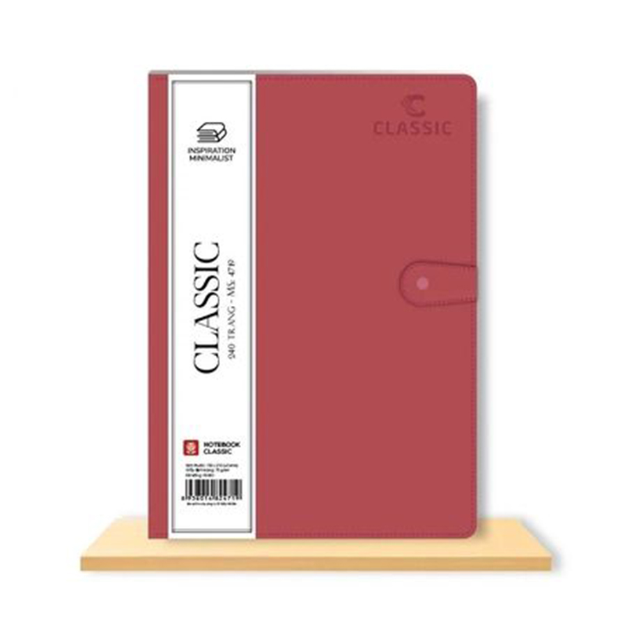 Sổ Da Hải Tiến Khuy Bấm Classic 8 4764 240Tr