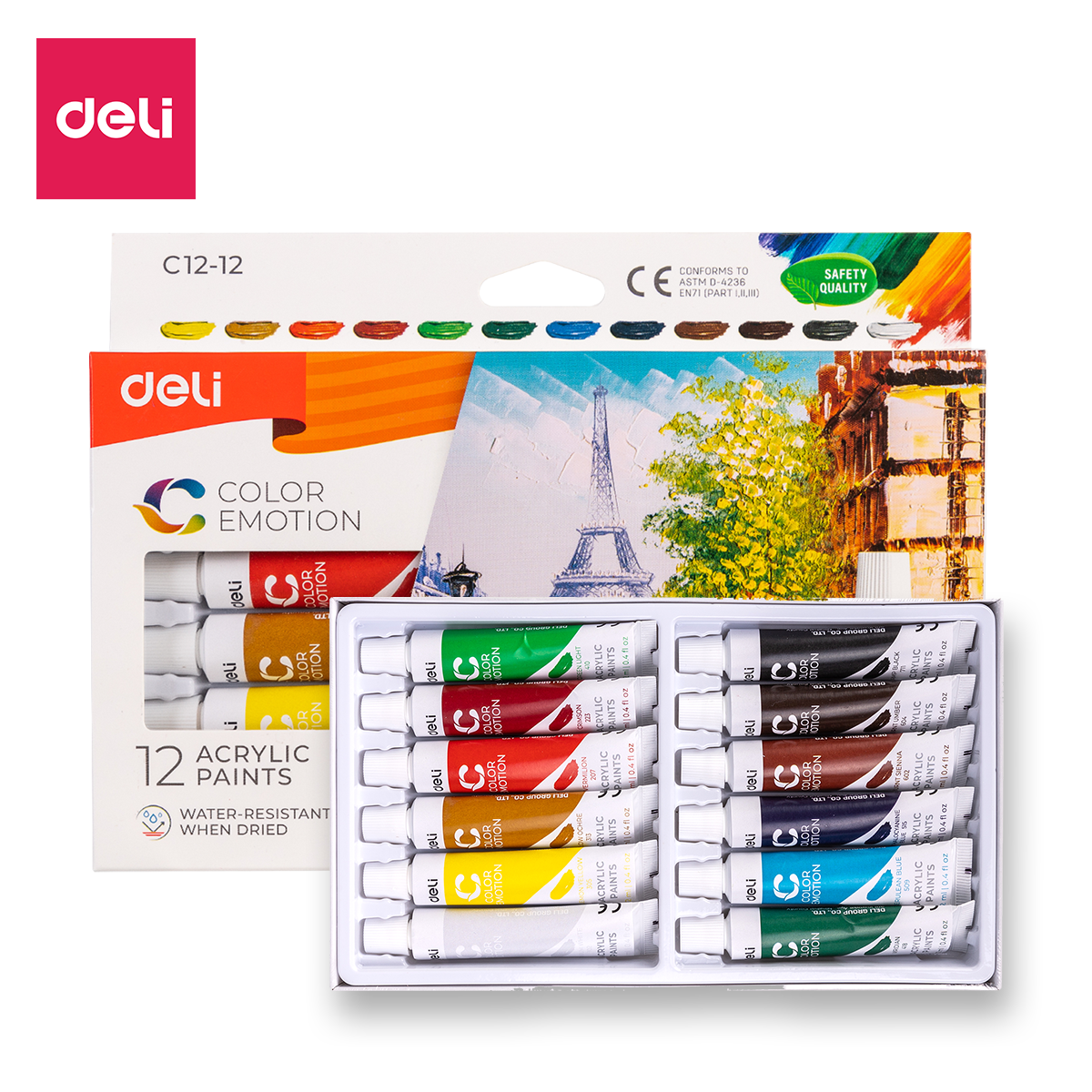 Màu Nước Tuýp 12 Màu EC12-12
