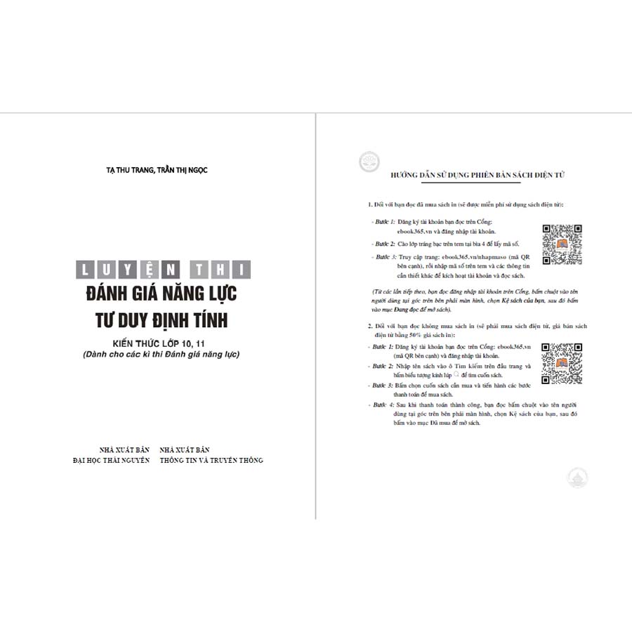 Luyện Thi Đánh Giá Năng Lực Tư Duy Định Tính (Kiến Thức Lớp 10,11 - Dành Cho Các Kì Thi Đánh Giá Năng Lực)
