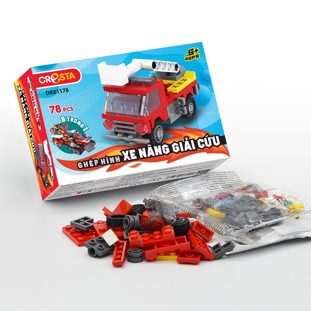 Đồ Chơi Ghép Hình Lực Lượng Cứu Hộ Xe Nâng Giải Cứu - 78 Chi Tiết DK81178