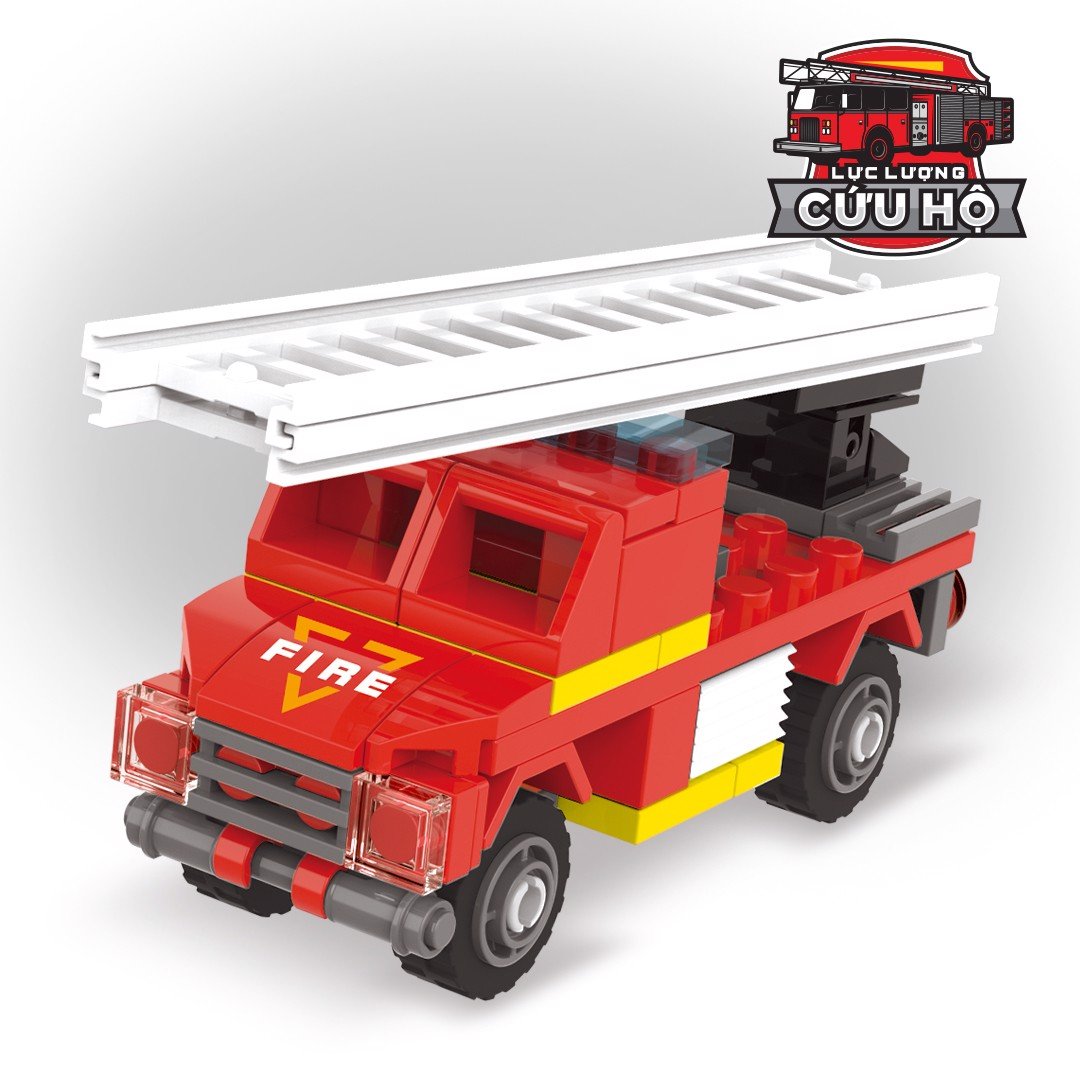 Đồ Chơi Ghép Hình Lực Lượng Cứu Hộ Xe Thang Cứu Hỏa - 74 Chi Tiết DK81179