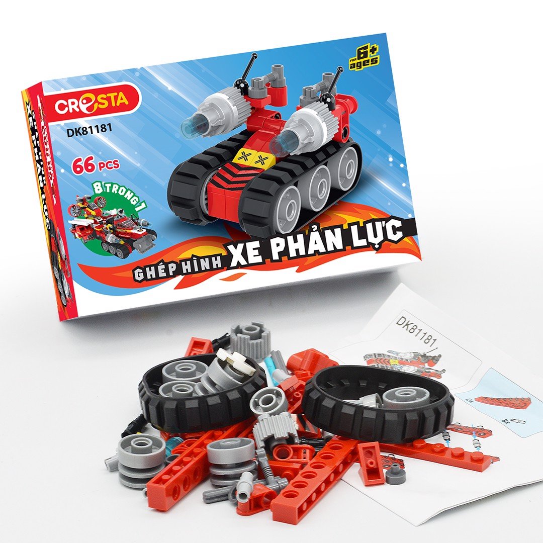 Đồ Chơi Ghép Hình Lực Lượng Cứu Hộ Xe Phản Lực - 66 Chi Tiết DK81181