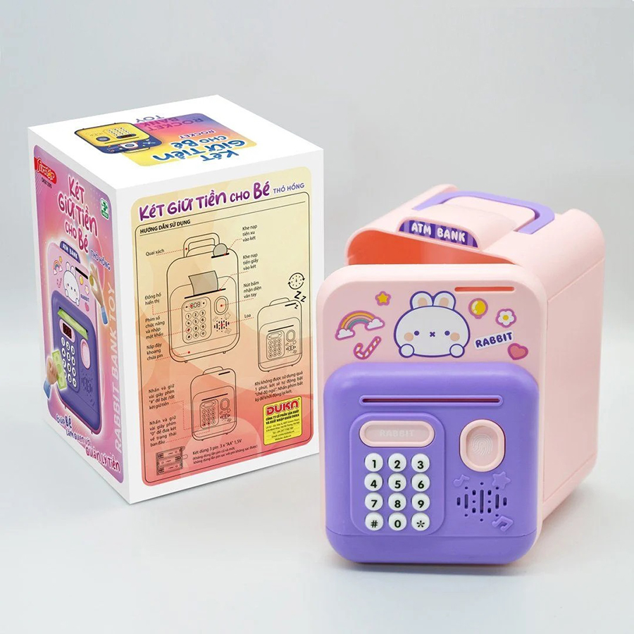 Đồ Chơi Két Giữ Tiền Cho Bé - Thỏ hồng DK81290