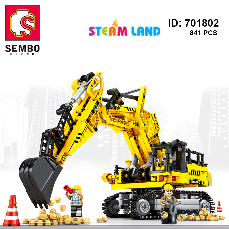 Đồ Chơi Lắp Ráp Máy Xúc Công Trình Sembo701802