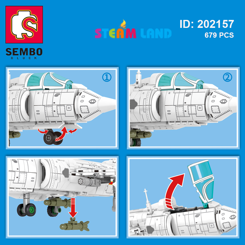 Đồ Chơi Lắp Ráp Máy Bay Tấn Công Q-5-Sembo-202157
