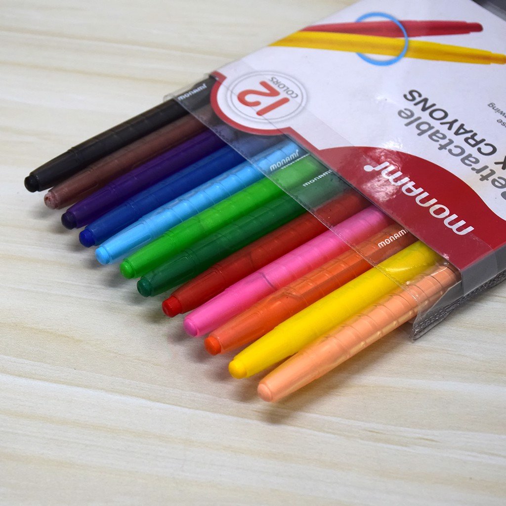 Bút Sáp Vặn 12 Màu Monami EN71-3