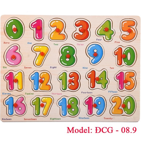 Đồ Chơi Bảng Ghép Núm Nhựa Các Chủ Đề ĐCG-08.6-10