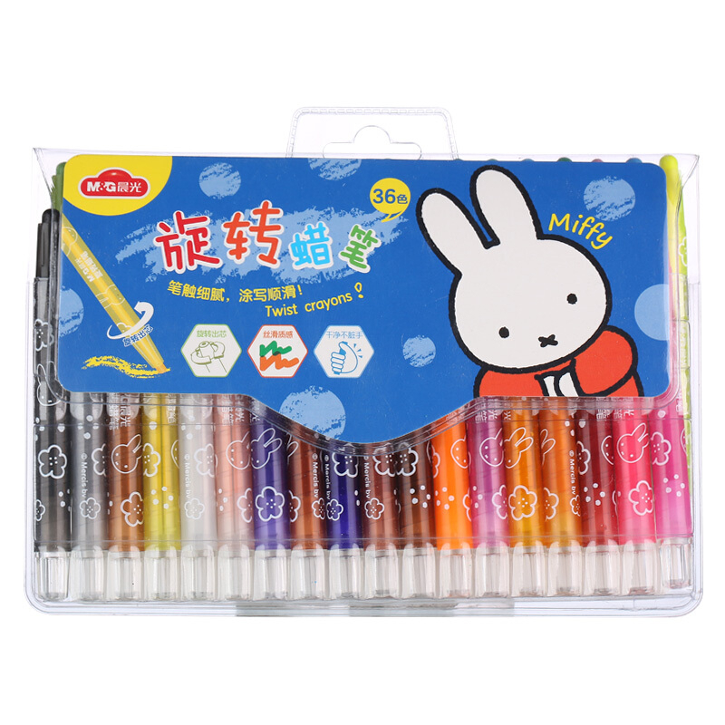 Bút Sáp Khô Vặn M&G 36 Màu FGMX4310 In Hình Thỏ Miffy