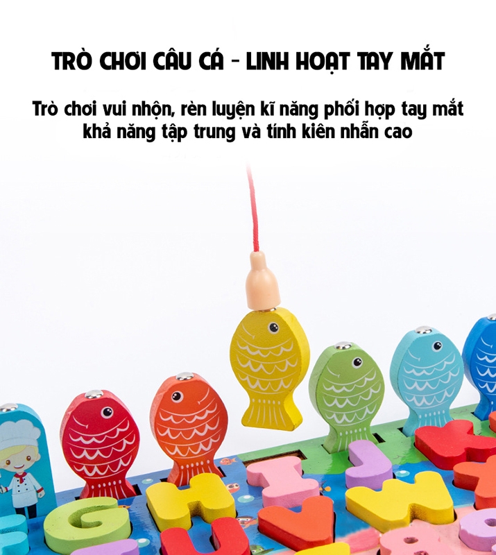 Đồ Chơi Bộ Câu Cá, Học Tập Gỗ 90 Chi Tiết G-90