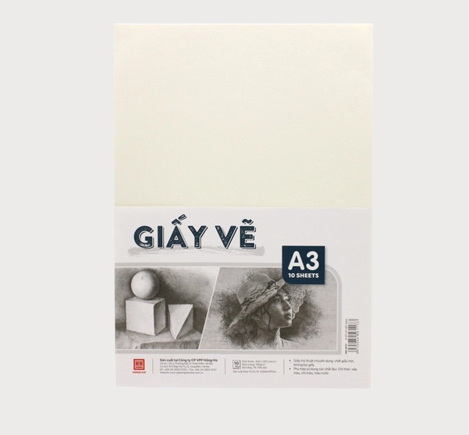 Giấy Vẽ A3 Hồng Hà 8117 300gms (5T/Tập)