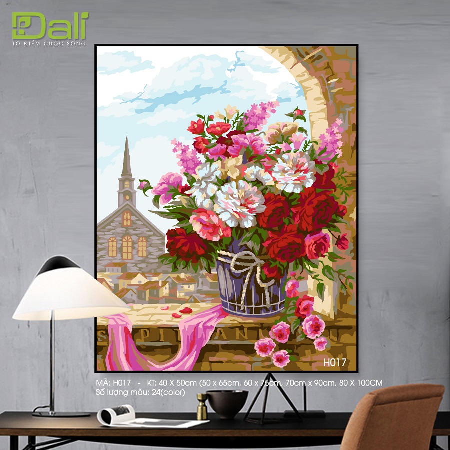 Tranh Sơn Dầu Tự Tô Số Hóa Dali Hoa H017