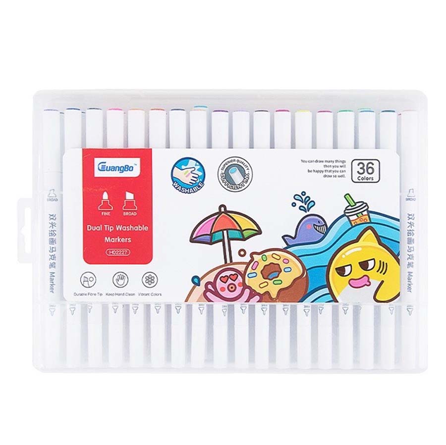 Bút Art Marker GuangBo 36 Màu H02227 (Tặng Bút Dạ Lông GuangBo 12 Màu H02001)