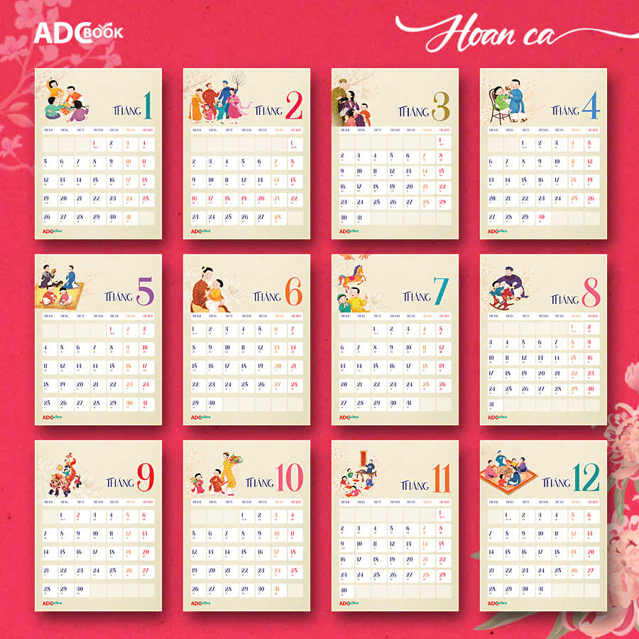 Lịch Bàn ADCBook 2026 - Hoan Ca