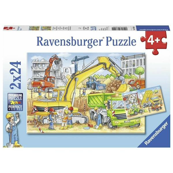 Đồ Chơi Xếp Hình Puzzle Công Trường 2 Bộ 24 Mảnh Ravensburger -Rv07800 4