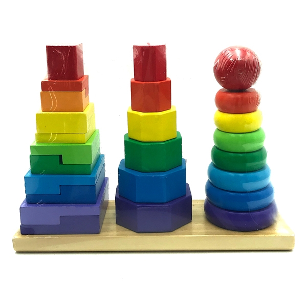 Đồ Chơi Bộ Xếp Chồng 3 Cột Vivitoys 296